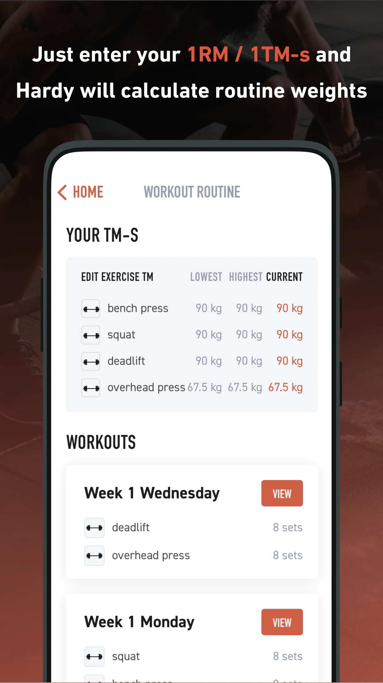 Hardy: smart workout routines screenshot