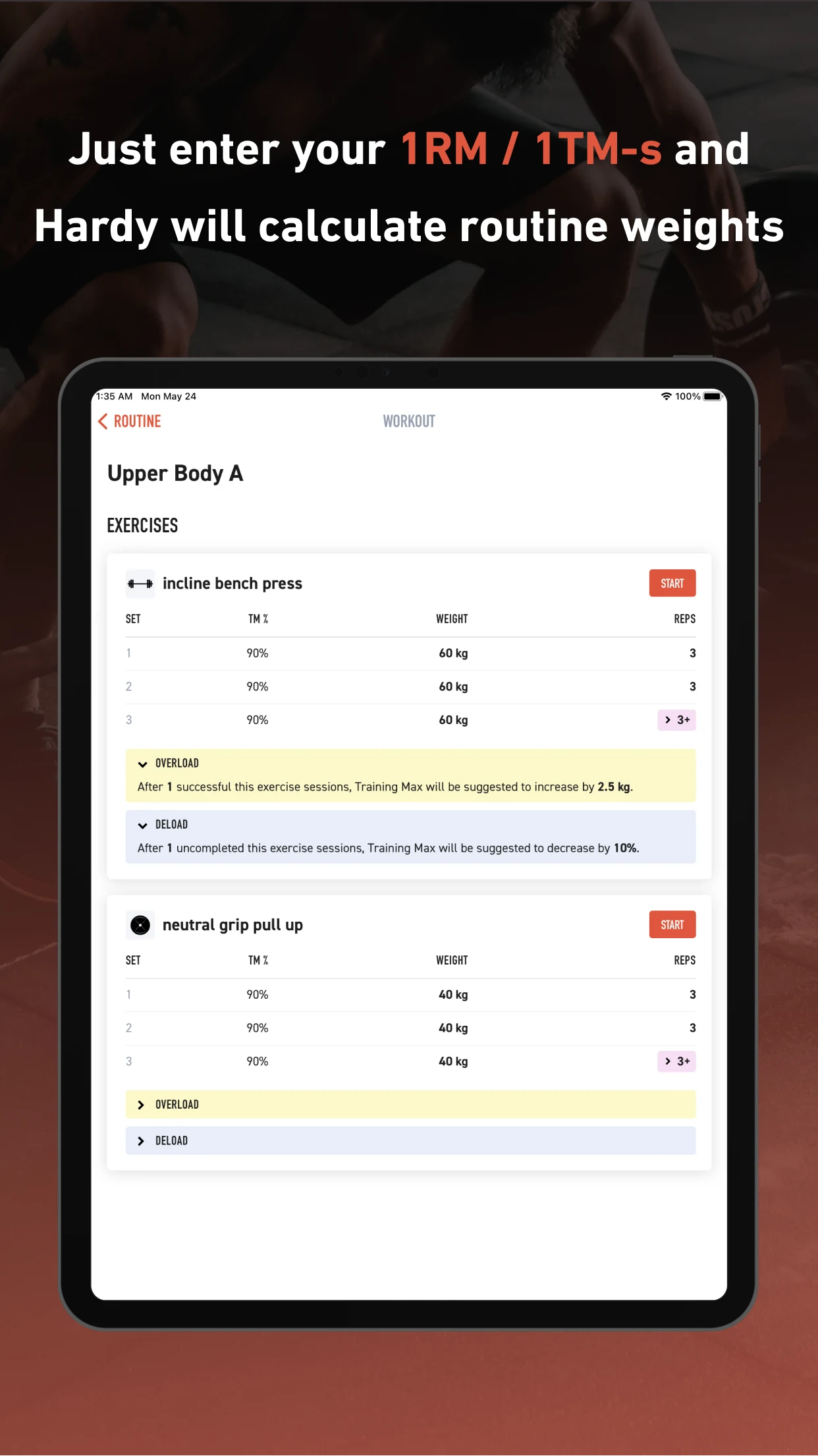Hardy: smart workout routines screenshot
