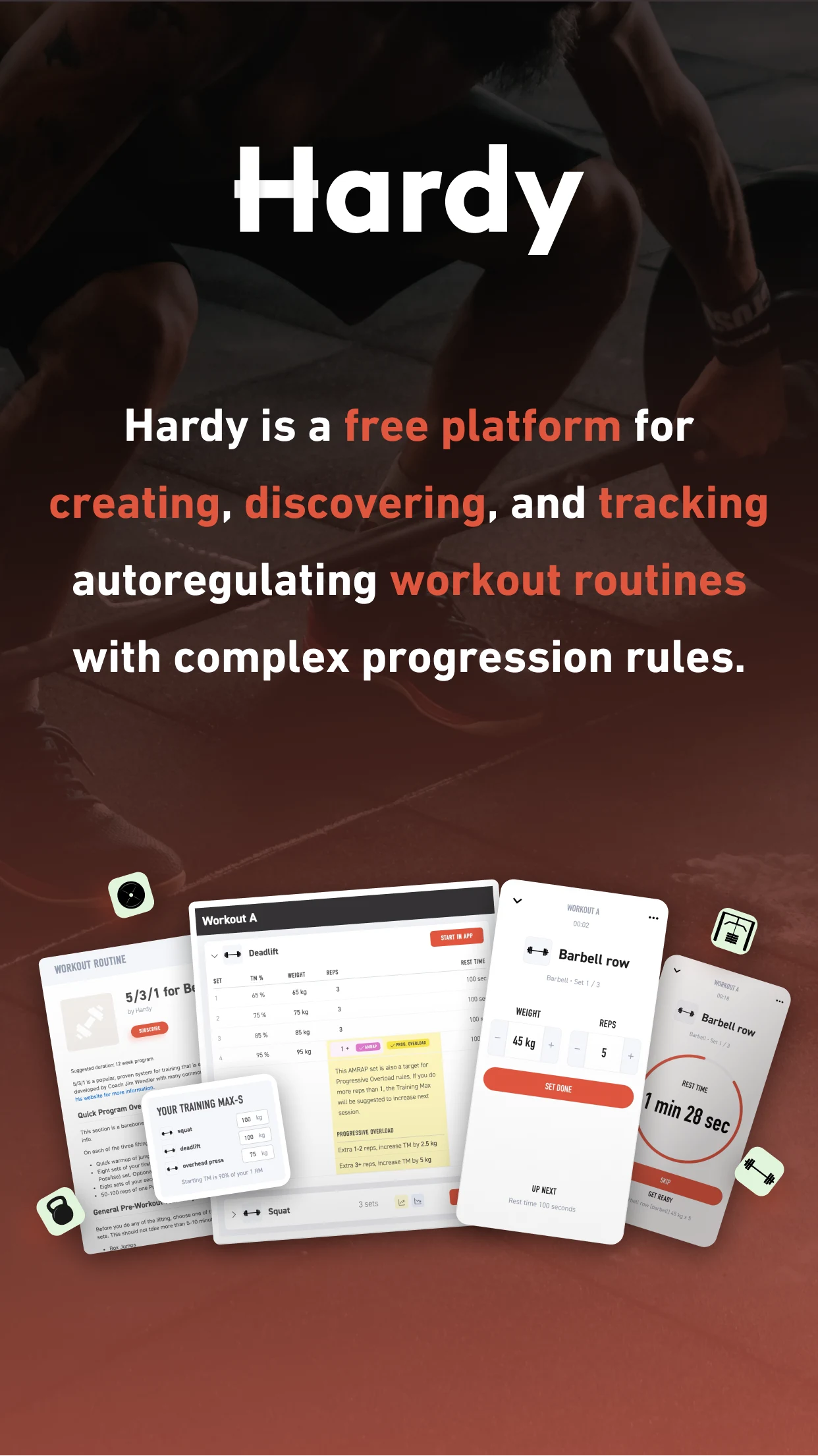 Hardy: smart workout routines screenshot
