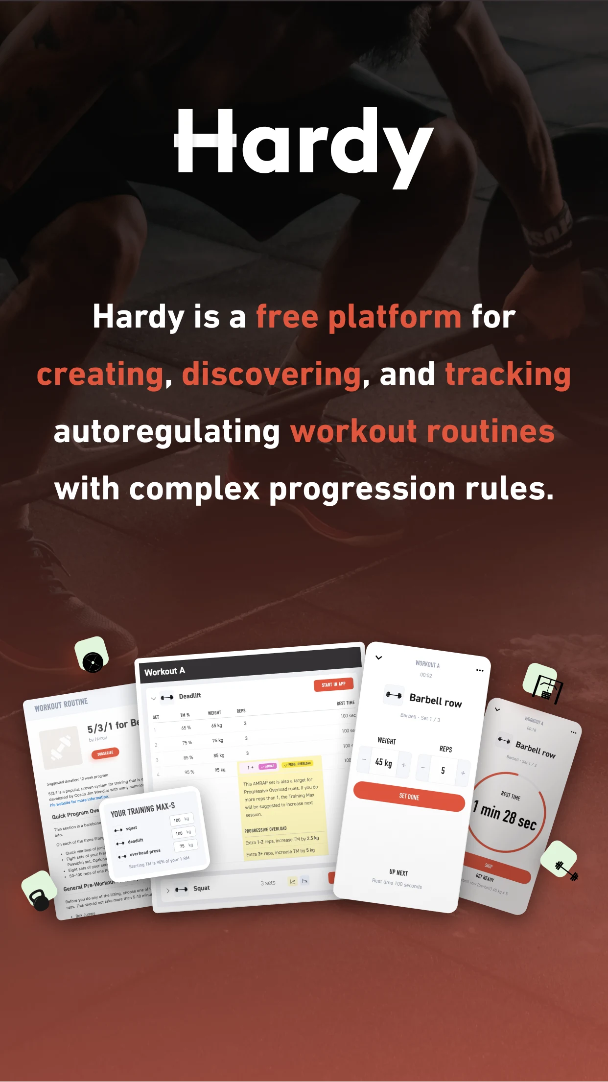 Hardy: smart workout routines screenshot