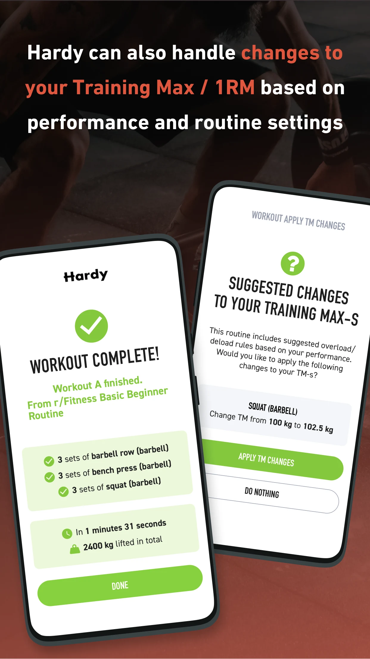 Hardy: smart workout routines screenshot