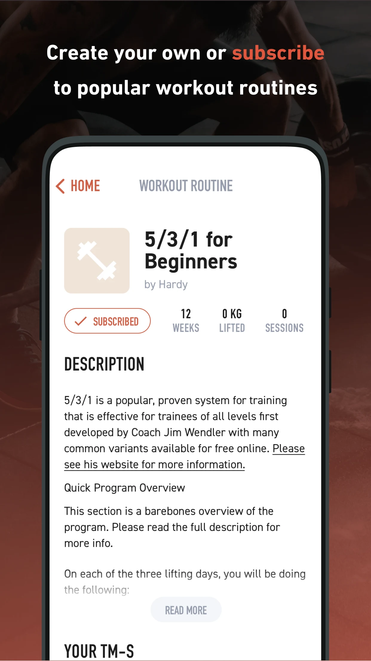 Hardy: smart workout routines screenshot